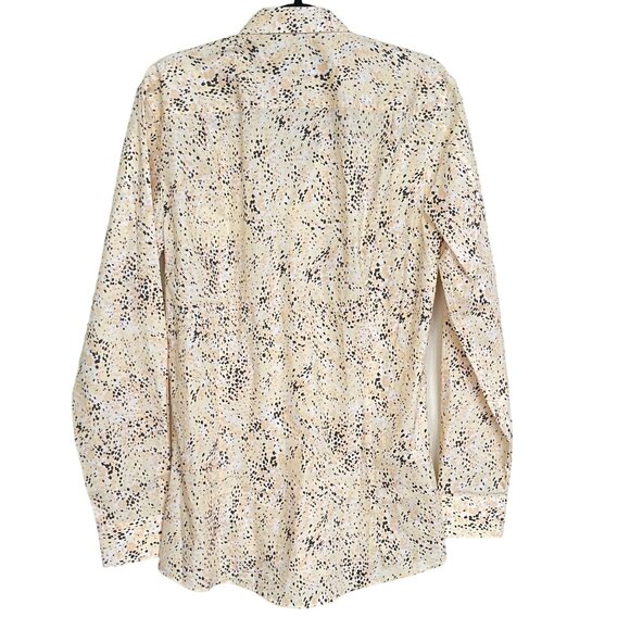 Hugo Boss 42 / 16 1/2 Long Sleeve Button Down Shirt Dotted Yellow - Picture 2 of 5